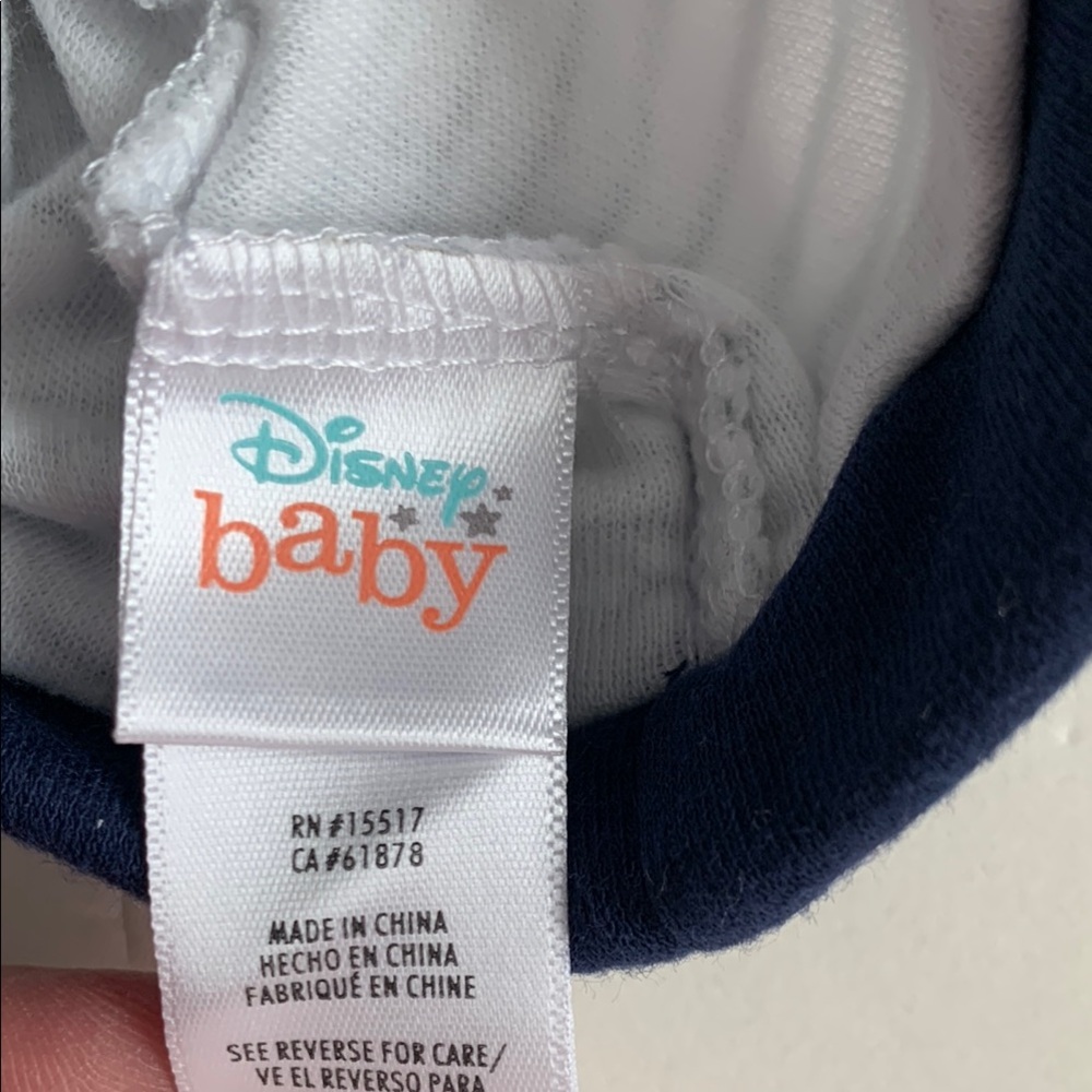 Disney Mickey Mouse Baby One Piece Set - Blue and White 3-6 Months - Picture 4 of 12